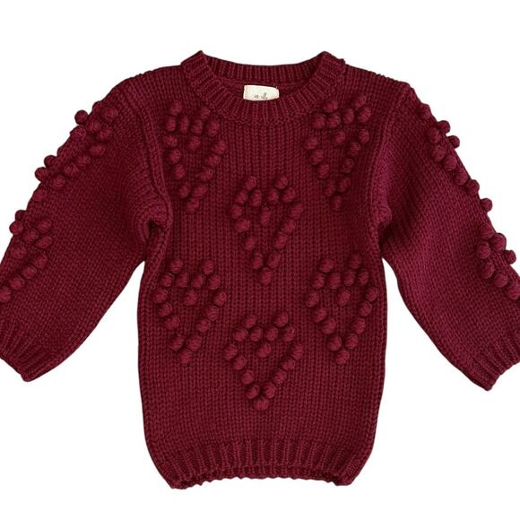 En Elly Other - Girls Heart Shaped Knit Tunic Sweater Size 6